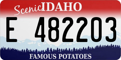 ID license plate E482203