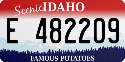 ID license plate E482209