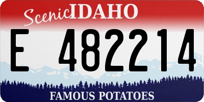 ID license plate E482214
