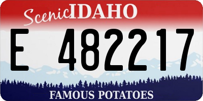 ID license plate E482217