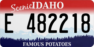 ID license plate E482218