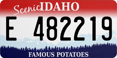 ID license plate E482219