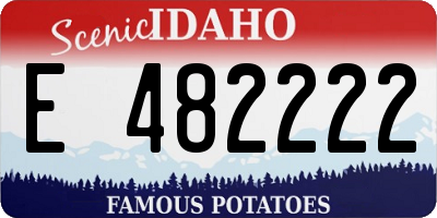 ID license plate E482222
