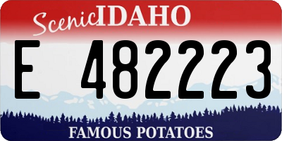 ID license plate E482223