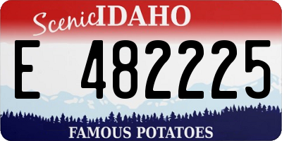 ID license plate E482225