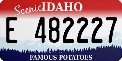 ID license plate E482227