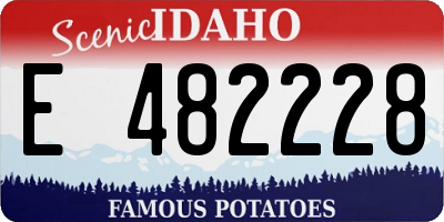 ID license plate E482228