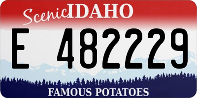 ID license plate E482229