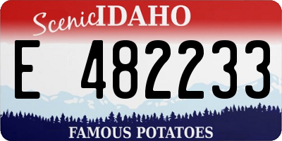 ID license plate E482233