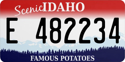 ID license plate E482234