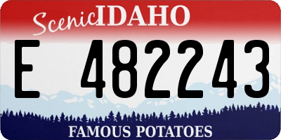 ID license plate E482243