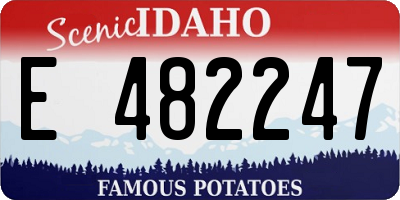 ID license plate E482247