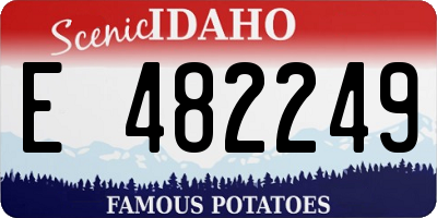 ID license plate E482249