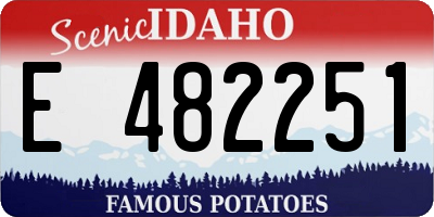 ID license plate E482251
