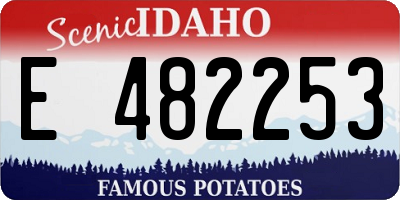 ID license plate E482253