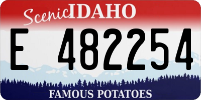 ID license plate E482254