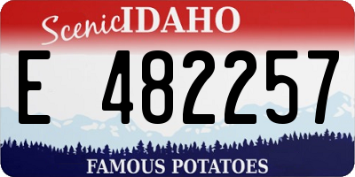 ID license plate E482257