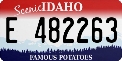 ID license plate E482263