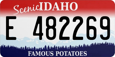 ID license plate E482269