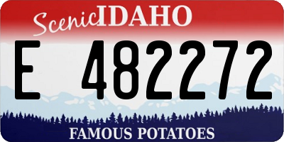 ID license plate E482272