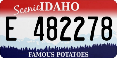 ID license plate E482278