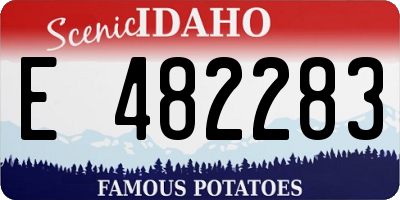 ID license plate E482283
