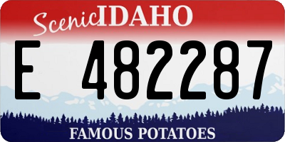ID license plate E482287