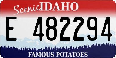 ID license plate E482294