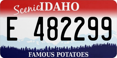 ID license plate E482299