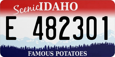 ID license plate E482301