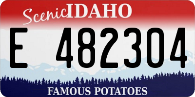 ID license plate E482304