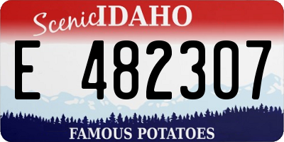 ID license plate E482307