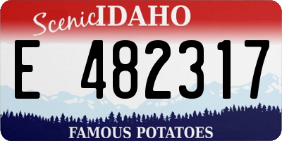 ID license plate E482317