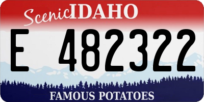 ID license plate E482322