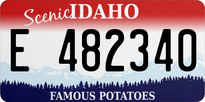 ID license plate E482340