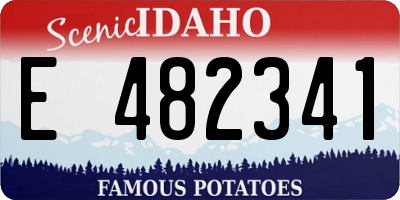 ID license plate E482341