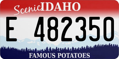 ID license plate E482350