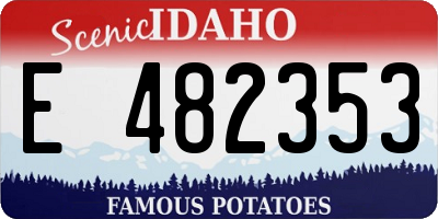 ID license plate E482353