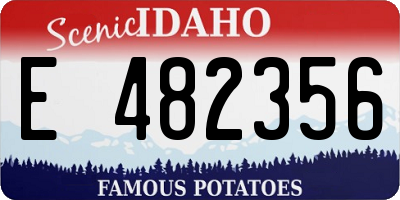 ID license plate E482356