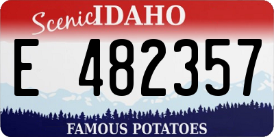 ID license plate E482357