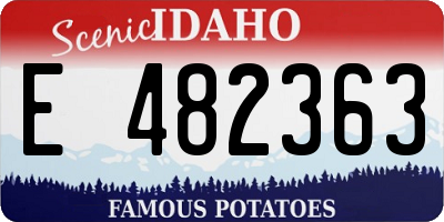 ID license plate E482363