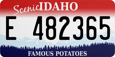 ID license plate E482365