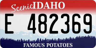 ID license plate E482369