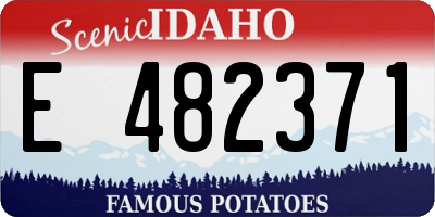 ID license plate E482371