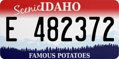 ID license plate E482372