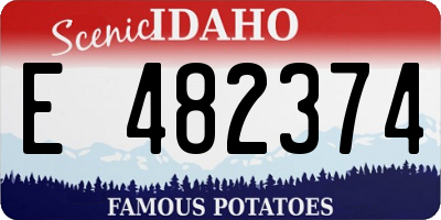 ID license plate E482374