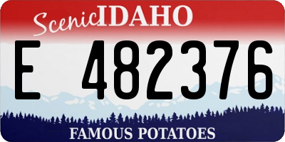 ID license plate E482376