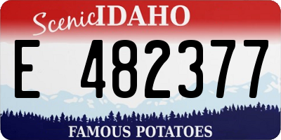 ID license plate E482377