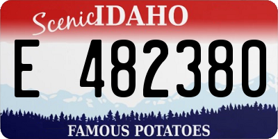 ID license plate E482380