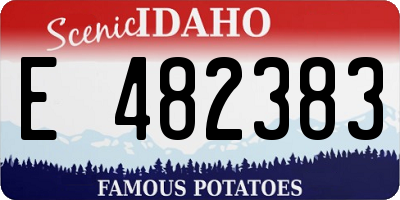 ID license plate E482383